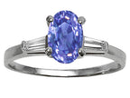 Tommaso Design™ Oval 7x5 mm Genuine Tanzanite Engagement Ring