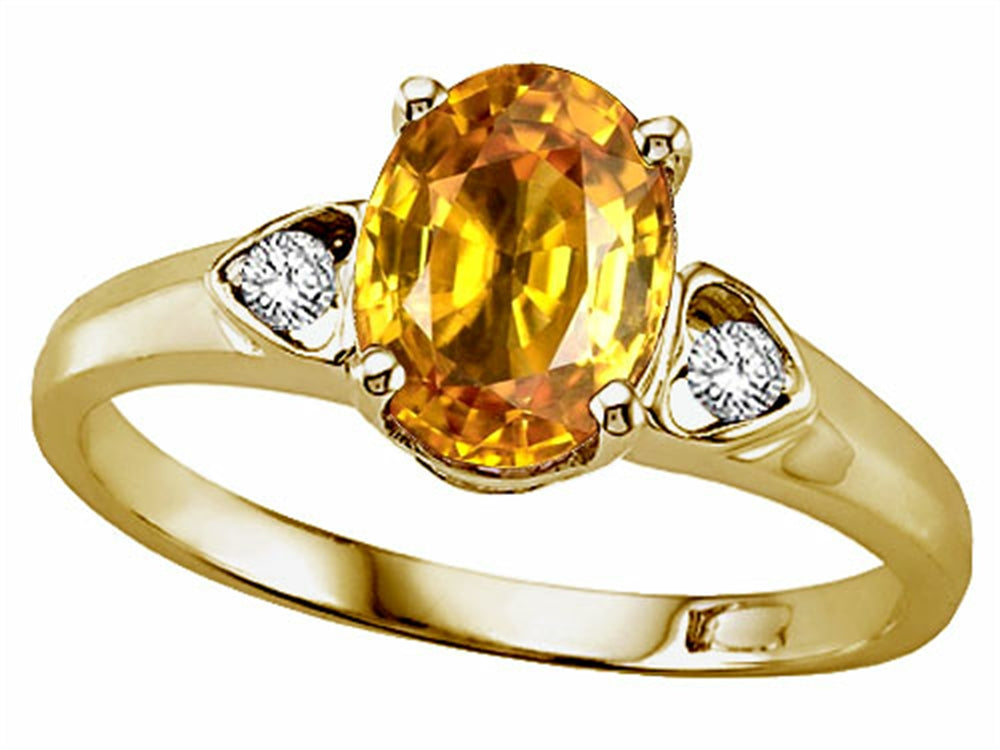 Tommaso Design™ Oval 8x6mm Genuine Citrine Ring