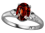 Tommaso Design™ Genuine Garnet Ring