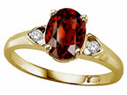 Tommaso Design™ Genuine Garnet Ring