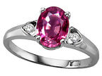Tommaso Design™ Oval 8x6mm Genuine Pink Tourmaline Ring
