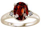 Tommaso Design™ Genuine Garnet Ring