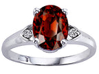 Tommaso Design™ Genuine Garnet Ring