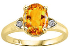 Tommaso Design™ Oval 9x7 mm Genuine Citrine Ring