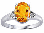 Tommaso Design™ Oval 9x7 mm Genuine Citrine Ring