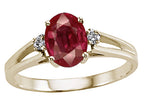 Tommaso Design™ Ruby and Diamond Ring