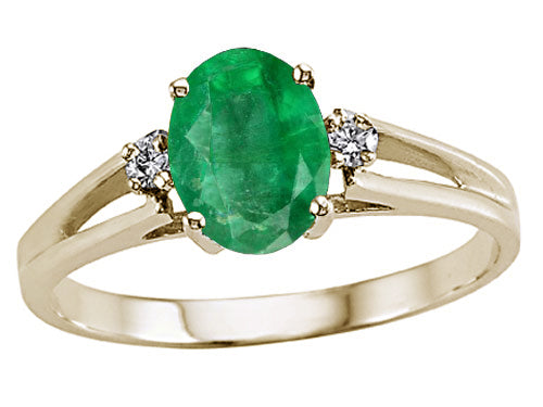 Tommaso Design™ Genuine Emerald Ring