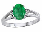 Tommaso Design™ Genuine Emerald Ring