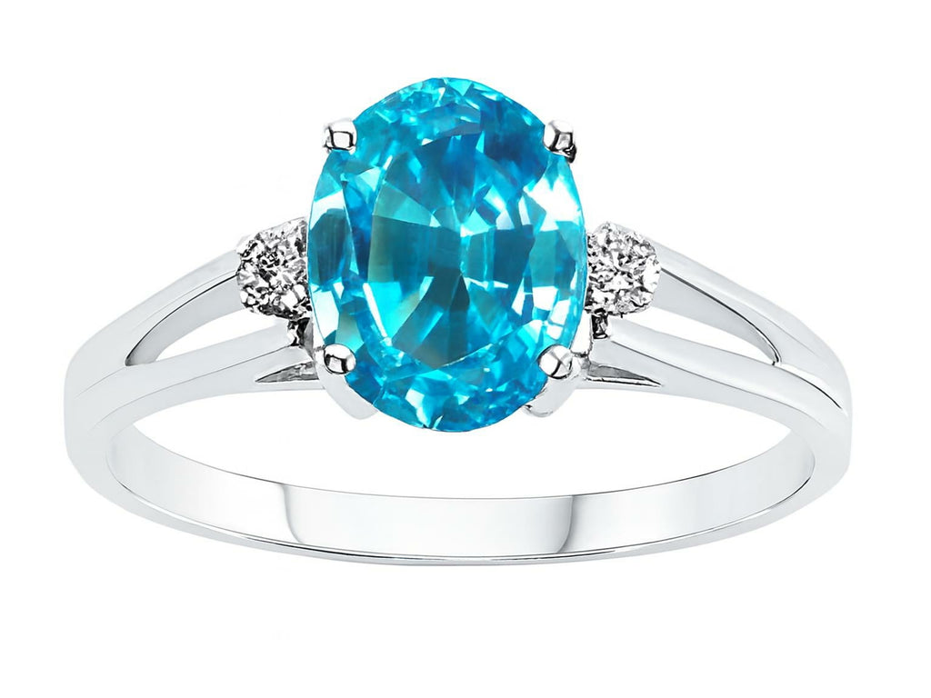 Tommaso Design™ Genuine Blue Topaz Ring