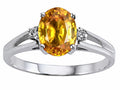 Tommaso Design™ Oval 8x6 mm Genuine Citrine Ring