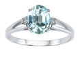 Tommaso Design™ Genuine Aquamarine Ring
