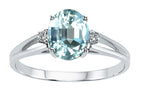 Tommaso Design™ Genuine Aquamarine Ring