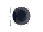 Tommaso Design™ 7mm Round Black Sapphire Earrings Studs