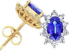 Tommaso Design™ Oval 6x4 mm Genuine Tanzanite Earrings