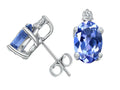 Tommaso Design™ Genuine Tanzanite Earrings Studs