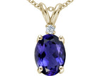 Tommaso Design™ Oval 8x6 mm Genuine Iolite Pendant Necklace
