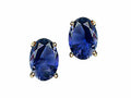 Tommaso Design™ Oval 7x5 mm Genuine Iolite Earrings