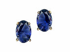 Tommaso Design™ Oval 7x5 mm Genuine Iolite Earrings