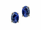 Tommaso Design™ Oval 6x4 mm Genuine Iolite Earrings
