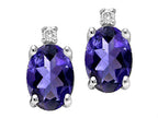 Tommaso Design™ Oval 8x6 mm Genuine Iolite Earrings