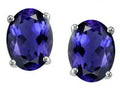Tommaso Design™ Oval 8x6 mm Genuine Iolite Earrings Studs