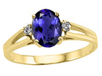 Tommaso Design™ Oval 7x5mm Genuine Iolite Ring