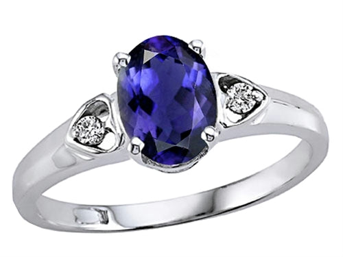Tommaso Design™ Oval 7x5mm Genuine Iolite Ring