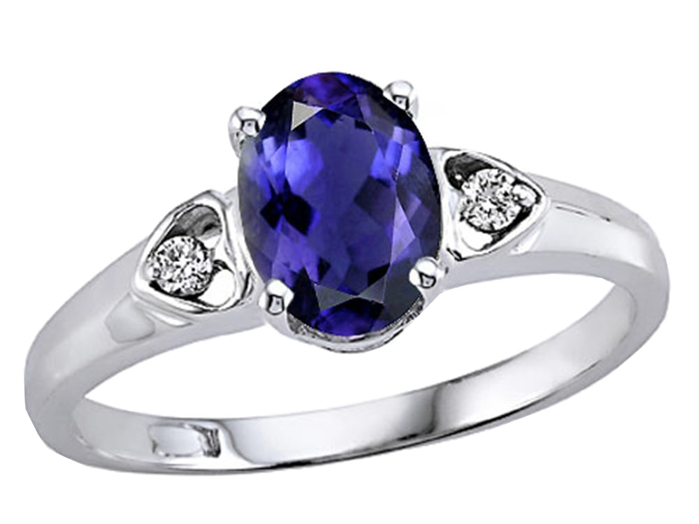 Tommaso Design™ Oval 7x5mm Genuine Iolite Ring