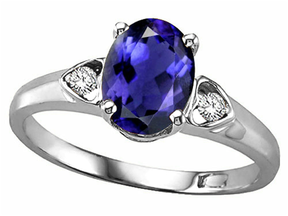Tommaso Design™ Oval 8x6 mm Genuine Iolite Ring