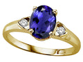 Tommaso Design™ Oval 8x6 mm Genuine Iolite Ring