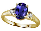 Tommaso Design™ Oval 8x6 mm Genuine Iolite Ring