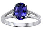 Tommaso Design™ Oval 8x6 mm Genuine Iolite Ring