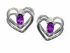 Tommaso Design™ Oval 5x3mm Genuine Amethyst Earrings