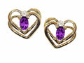 Tommaso Design™ Oval 5x3mm Genuine Amethyst Earrings