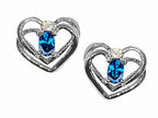 Tommaso Design™ Oval 5x3mm Genuine Blue Topaz Earrings