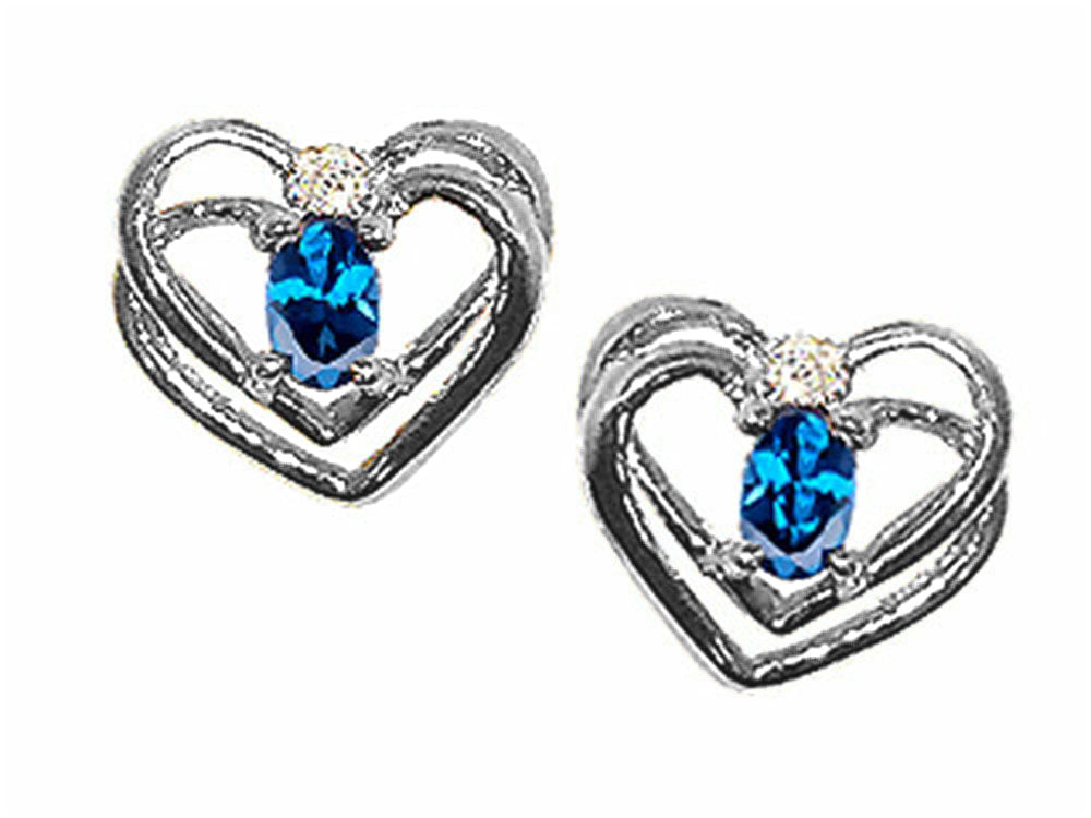 Tommaso Design™ Oval 5x3mm Genuine Blue Topaz Earrings