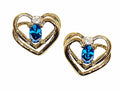 Tommaso Design™ Oval 5x3mm Genuine Blue Topaz Earrings