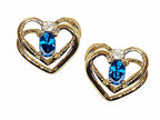 Tommaso Design™ Oval 5x3mm Genuine Blue Topaz Earrings