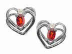 Tommaso Design™ Oval 5x3mm Genuine Garnet Earrings
