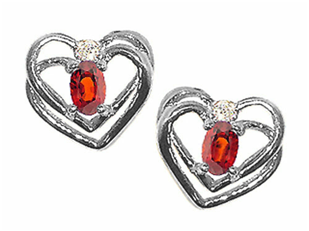 Tommaso Design™ Oval 5x3mm Genuine Garnet Earrings