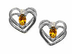 Tommaso Design™ Oval 5x3mm Genuine Citrine Earrings