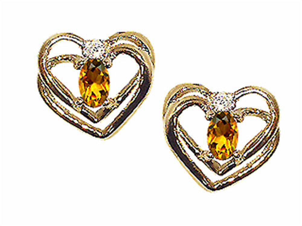 Tommaso Design™ Oval 5x3mm Genuine Citrine Earrings