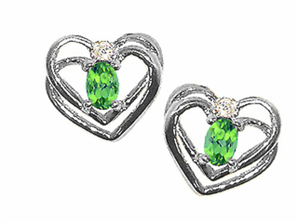 Tommaso Design™ Oval 5x3 mm Genuine Peridot Earrings