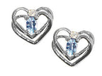 Tommaso Design™ Oval 5x3 mm Genuine Aquamarine Earrings