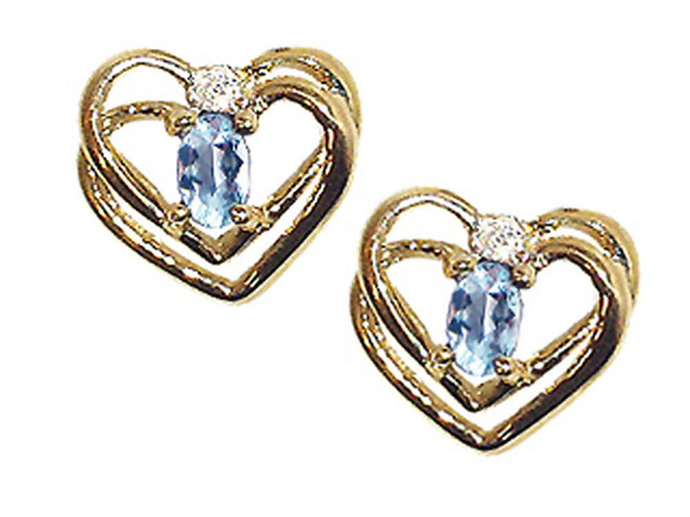 Tommaso Design™ Oval 5x3 mm Genuine Aquamarine Earrings
