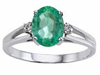 Tommaso Design™ Genuine Emerald Ring