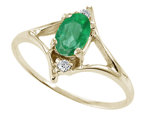 Tommaso Design™ Genuine Emerald Ring