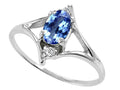 Tommaso Design™ Oval 6x4 mm Genuine Tanzanite Ring