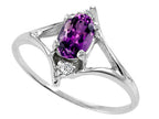 Tommaso Design™ Genuine Amethyst Ring