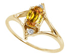 Tommaso Design™ Oval 6x4 mm Genuine Citrine Ring